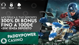 <strong></noscript>Bonus benvenuto Paddy Power Casino : effettua un deposito e ricevi un bonus del 300% fino a 300 euro!</strong><strong> </strong>