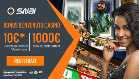 SNAI: bonus benvenuto per tutti i tipi di giocatori