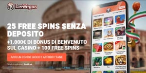 25 free spins senza deposito LeoVegas, la novità dell’estate 2019!